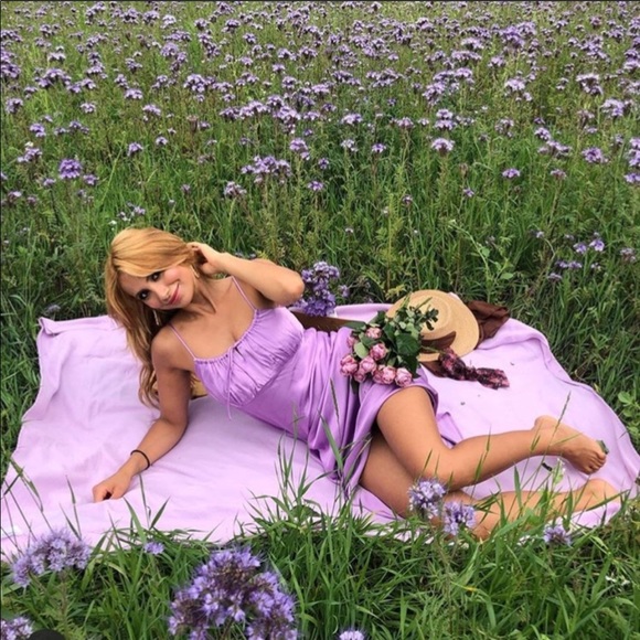 Last 1🔥 NWT Zara lilac purple satin dress - Picture 6 of 14